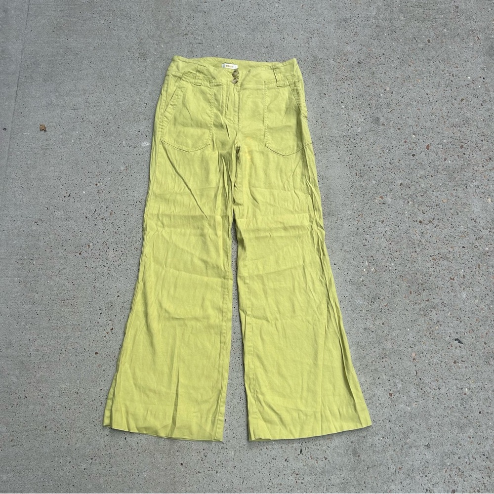 Maeve Chartreuse and Pink Gingham Pants